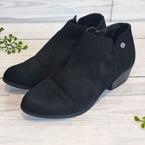 Daisy Fuentes Wrena Ankle Booties Black Faux Suede Womens Size 7M - Picture 9 of 9